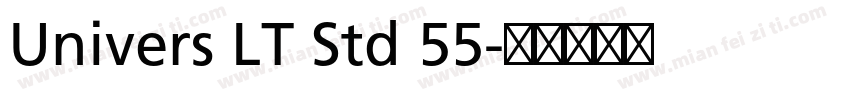 Univers LT Std 55字体转换